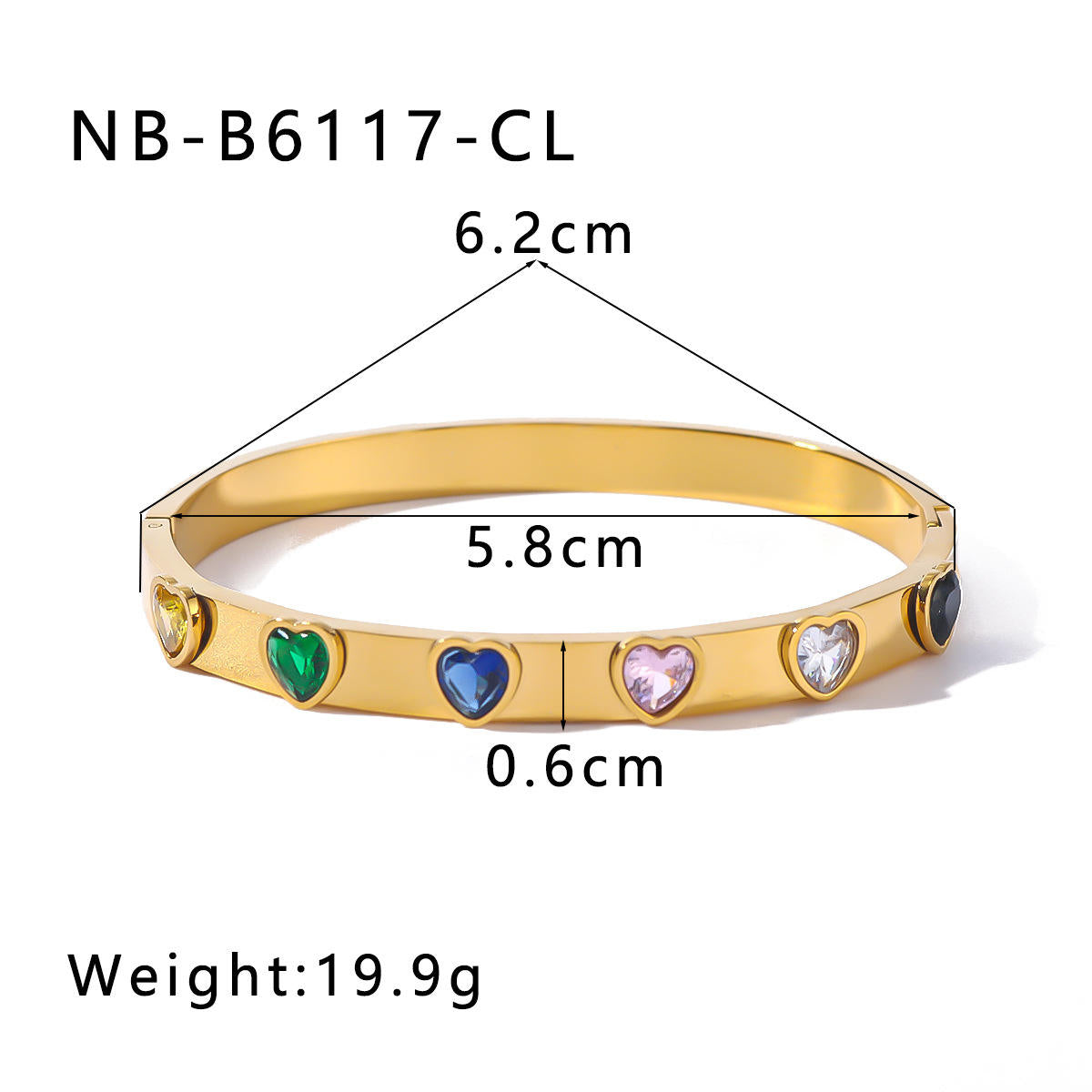 Sweetheart Charm Bracelet - 18 K Gold Plated