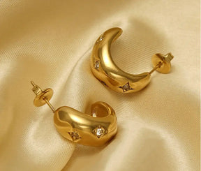 Marina Earring - 18 K Gold Plated