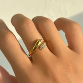 Ammy Ring - 18 K Gold Plated (Adjustable)