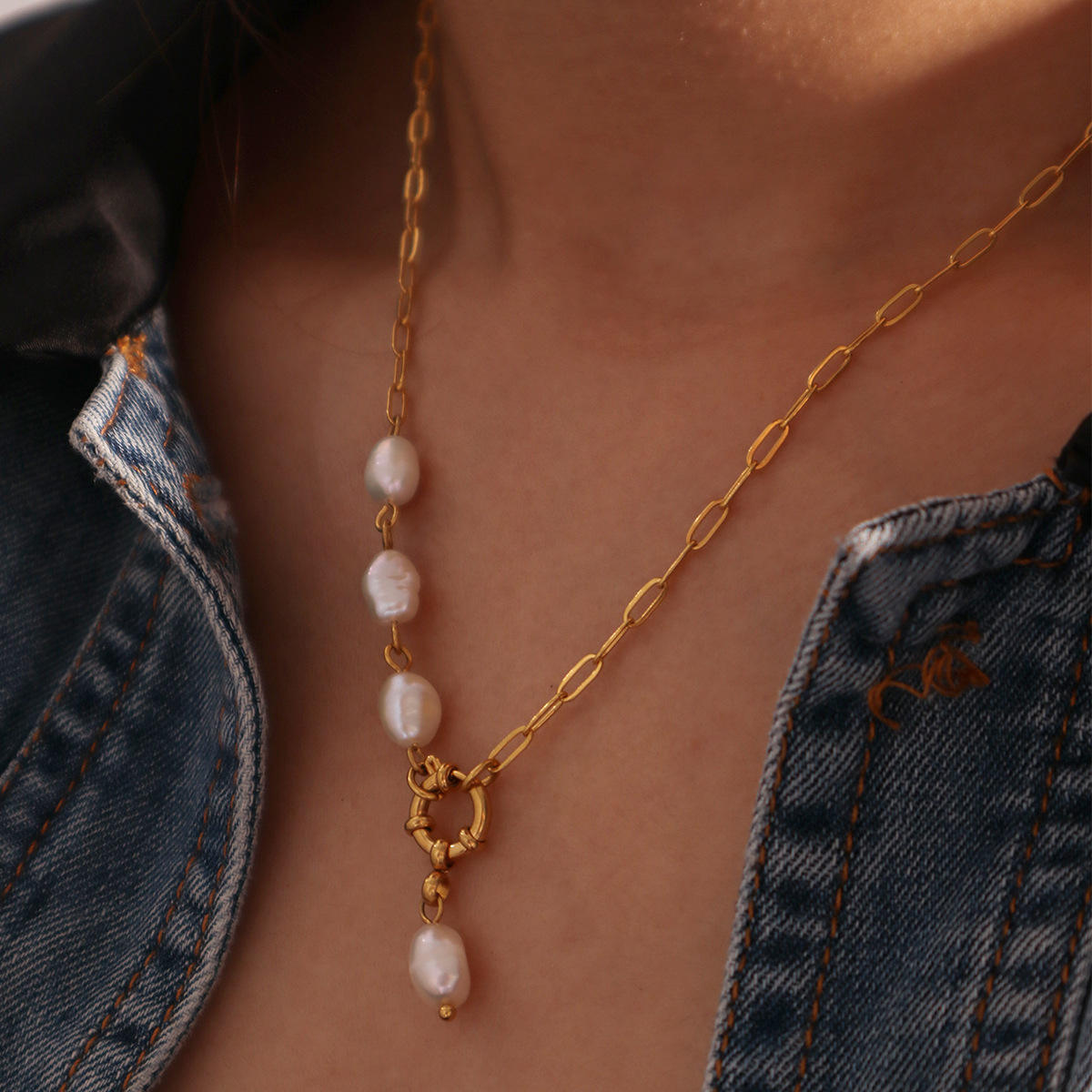 Searella Neckpiece - 18 K Gold Plated