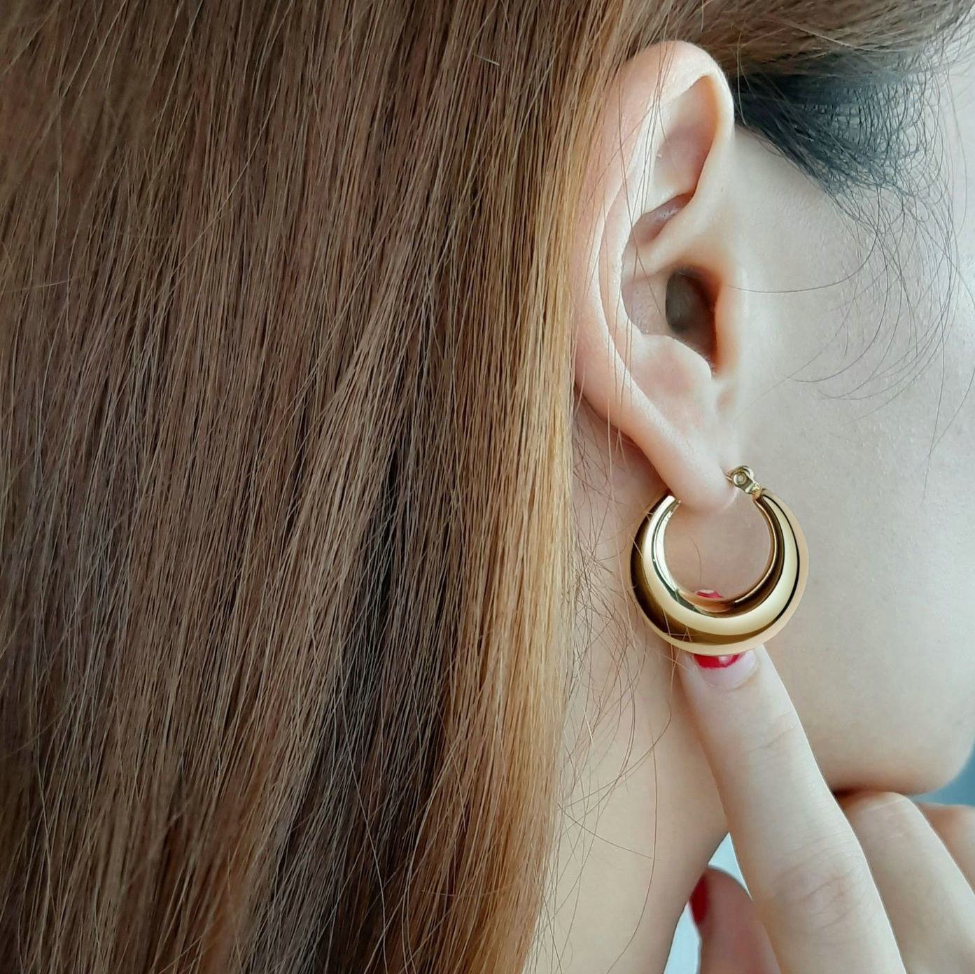 Moonarc Earring - 18 K Gold Plated