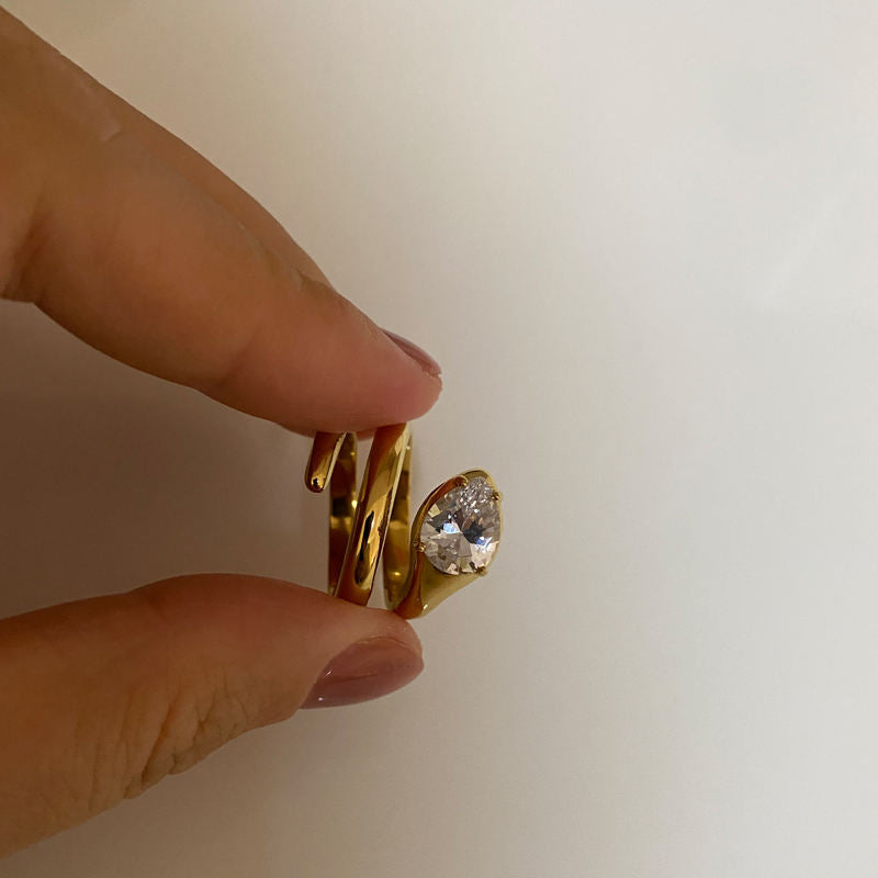 Lorina Ring - 18 K Gold Plated