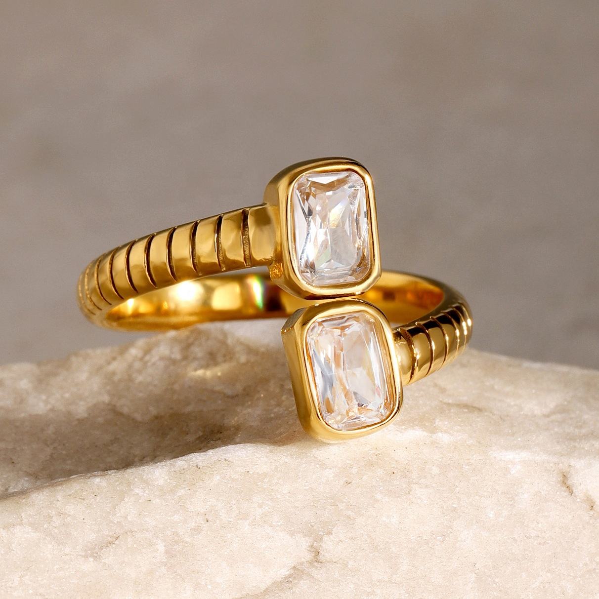 Lustre Ring – 18K Gold Plated (Adjustable)