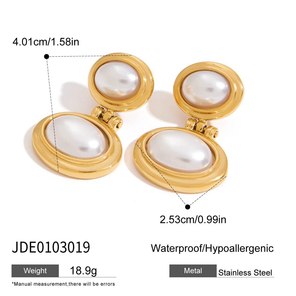 Majestic Pearl Earring - 18 K Gold Plated