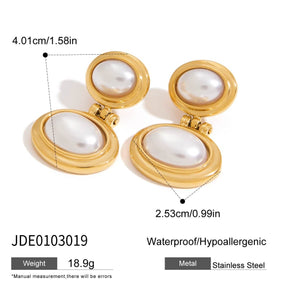 Majestic Pearl Earring - 18 K Gold Plated