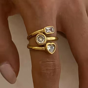Trinity Ring - 18 K Gold Plated