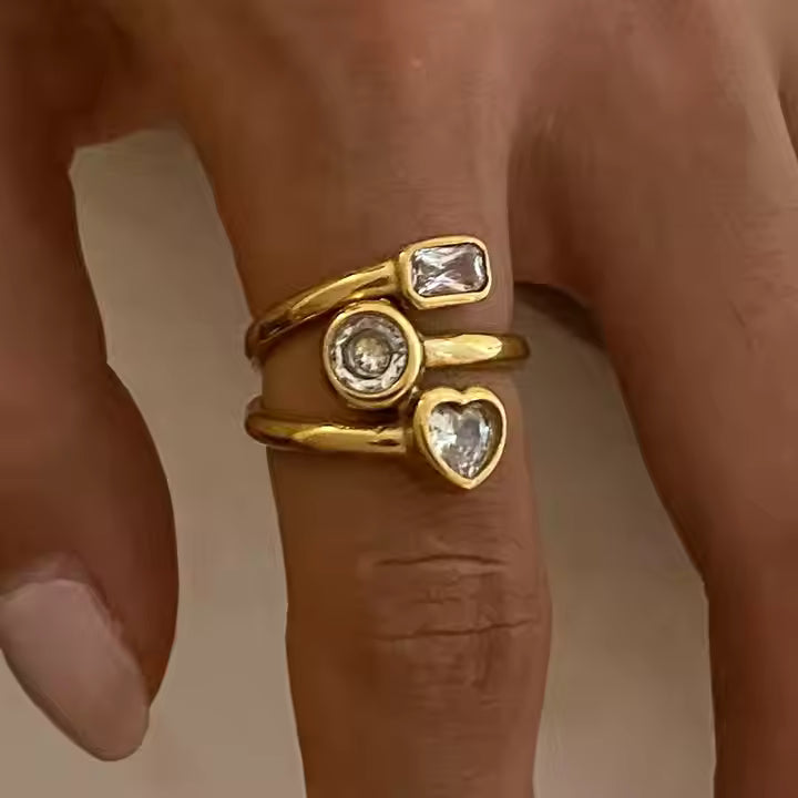 Trinity Ring - 18 K Gold Plated