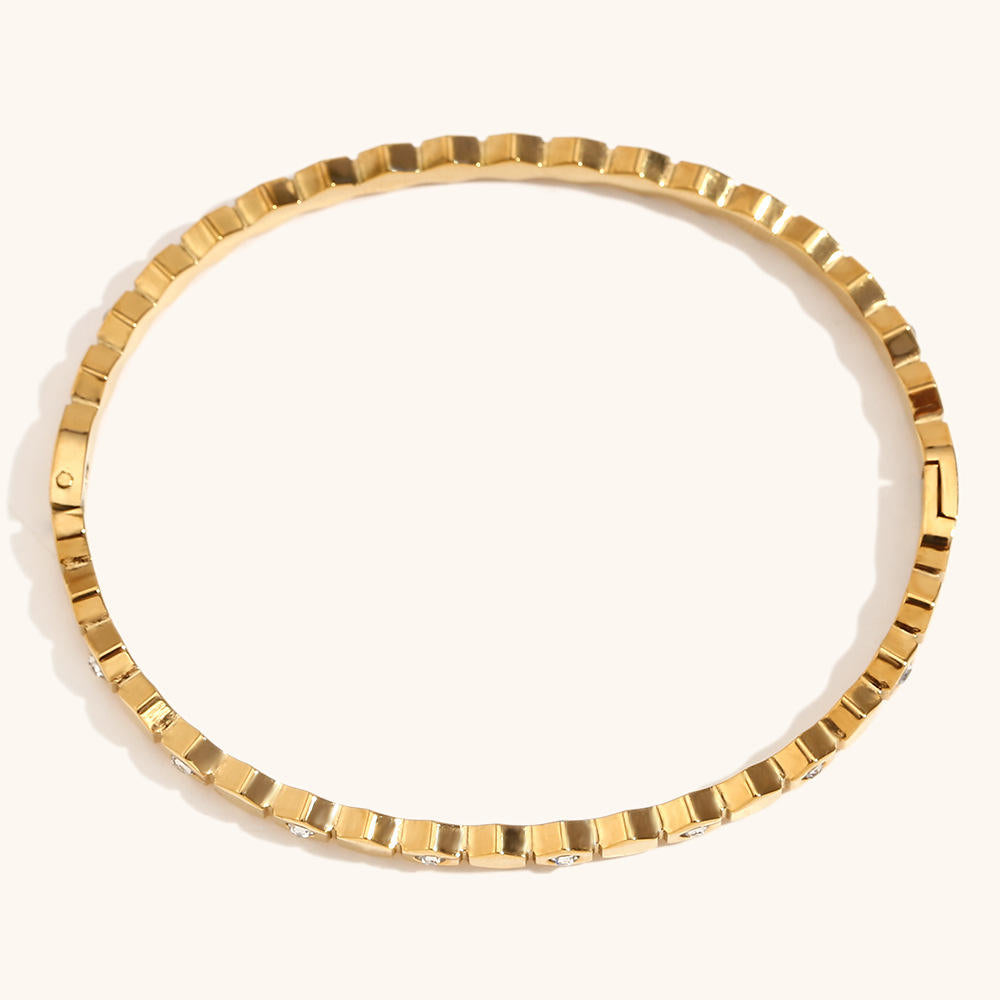 Aura Stone Bracelet - 18 K Gold Plated
