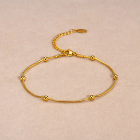 BeadStep Anklet - 18 K Gold Plated