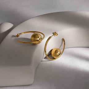 Moony Earring - 18 K Gold Plated