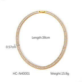 Crystelle Neckpiece - 18 K Gold Plated