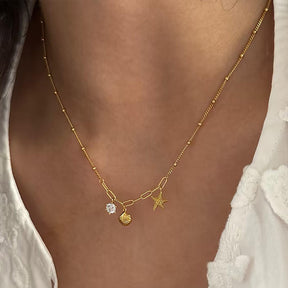 Infinite Wishes Neckpiece - 18 K Gold Plated