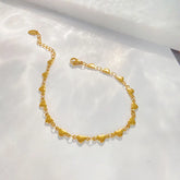Golden Heart Anklet- 18 K Gold Plated