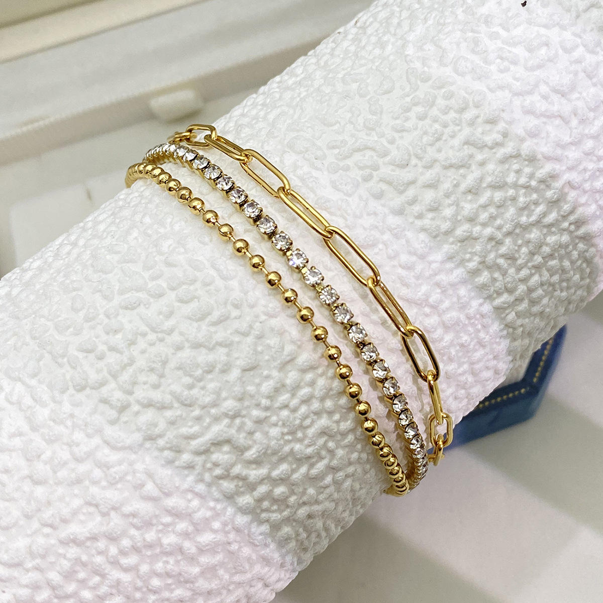 Triple Charm Bracelet - 18 K Gold Plated