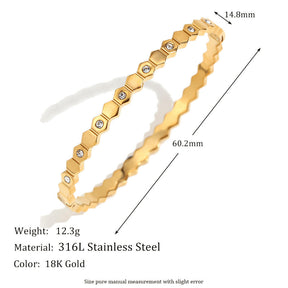 Aura Stone Bracelet - 18 K Gold Plated
