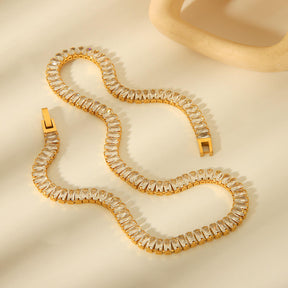 Crystelle Neckpiece - 18 K Gold Plated