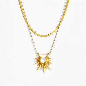 Sunlit Neckpiece - 18 K Gold Plated