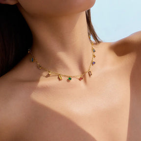Twinkle Neckpiece- 18 K Gold Plated