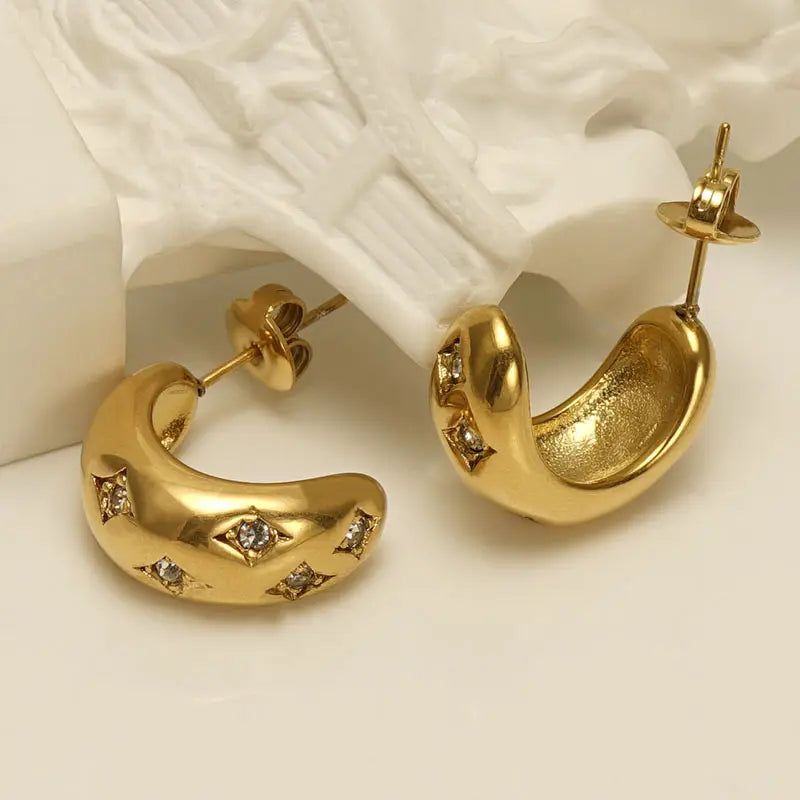 Marina Earring - 18 K Gold Plated