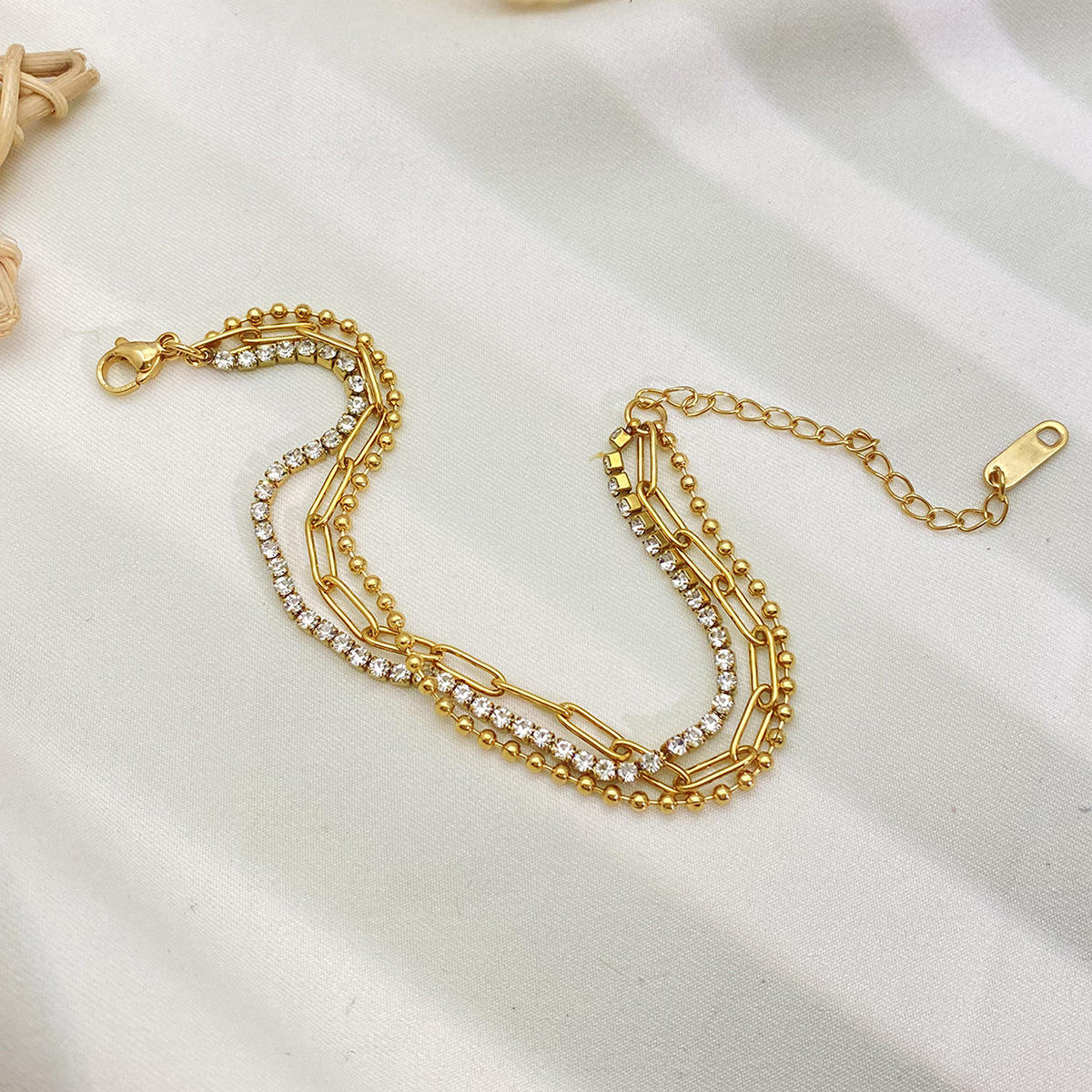 Triple Charm Bracelet - 18 K Gold Plated