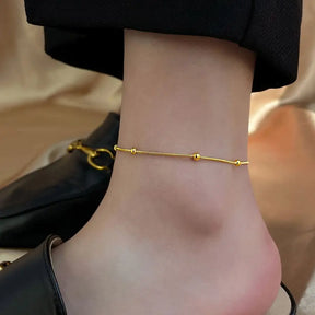 BeadStep Anklet - 18 K Gold Plated