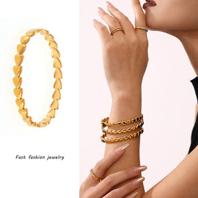 LinkedLove Bracelet - 18 K Gold Plated