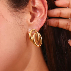 Stardust Earring - 18 K Gold Plated