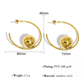 Moony Earring - 18 K Gold Plated