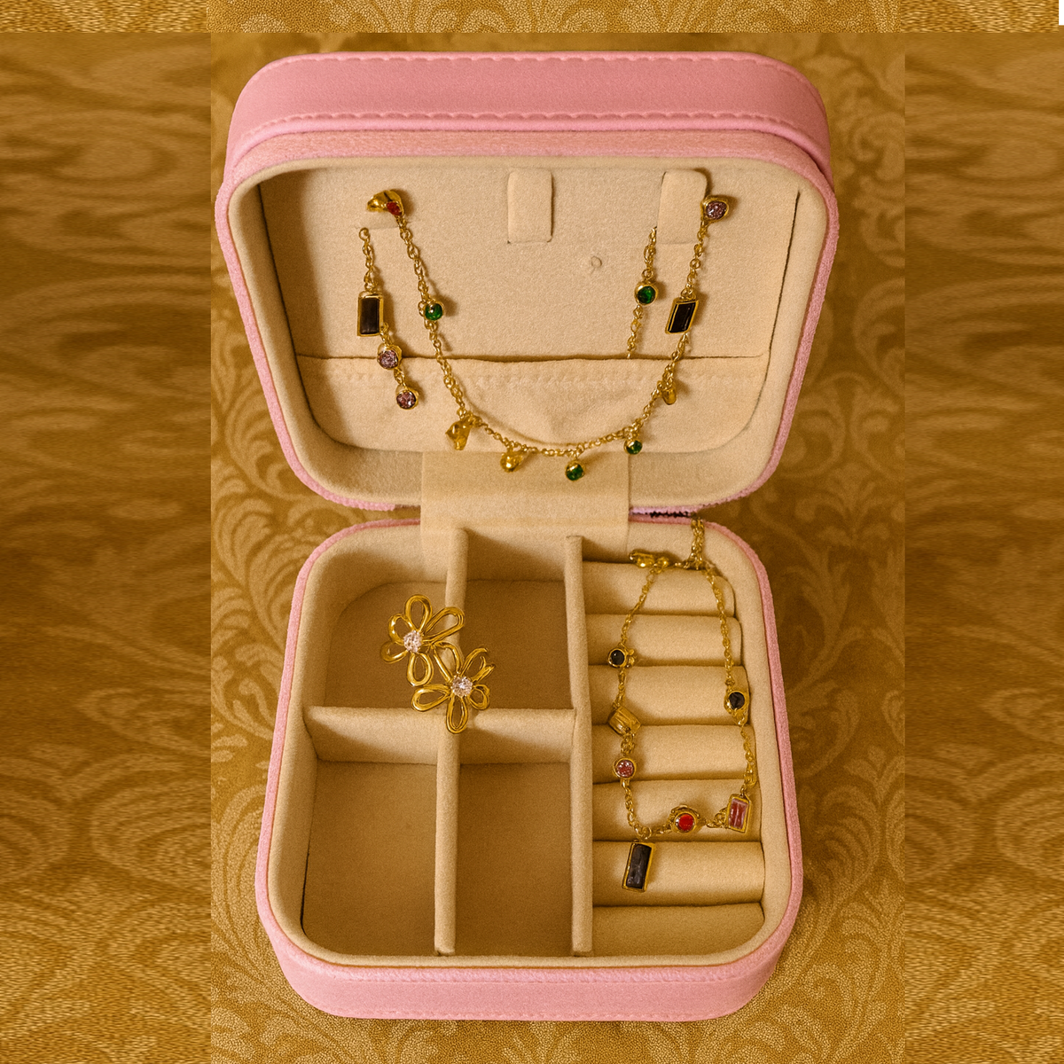 Twinkle Neckpiece and Baby Twinkle Bracelet and Ring Combo Set