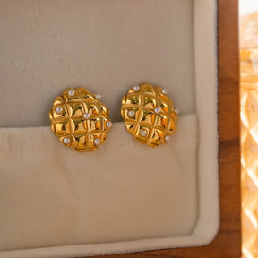 Floral Muse Earring - 18 K Gold Plated