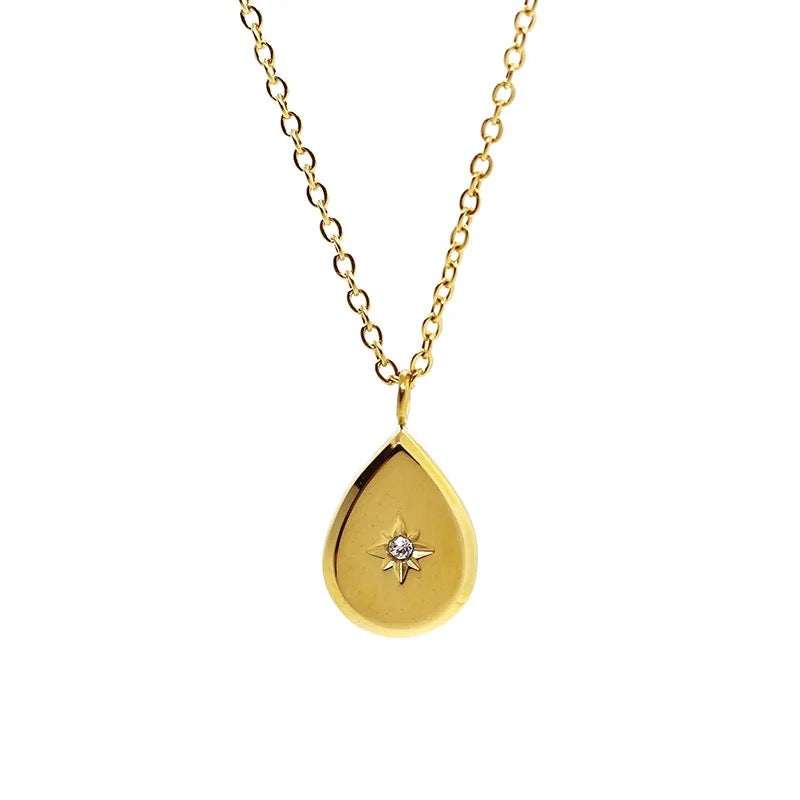 Dew Drop Neckpiece- 18 K Gold Plated