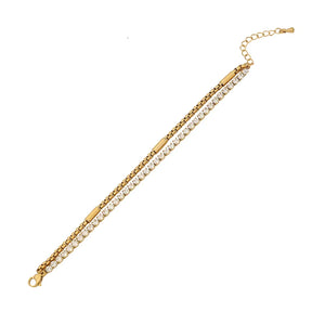 Tennis Charm Bracelet – 18K Gold Plated