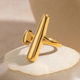 Boldline Ring - 18 K Gold Plated (Adjustable)