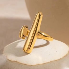 Boldline Ring - 18 K Gold Plated (Adjustable)