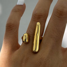 Boldline Ring - 18 K Gold Plated (Adjustable)