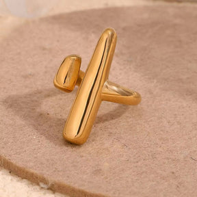 Boldline Ring - 18 K Gold Plated (Adjustable)