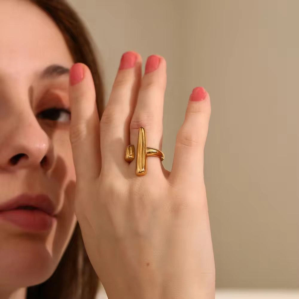 Boldline Ring - 18 K Gold Plated (Adjustable)