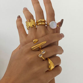 Lustre Ring – 18K Gold Plated (Adjustable)