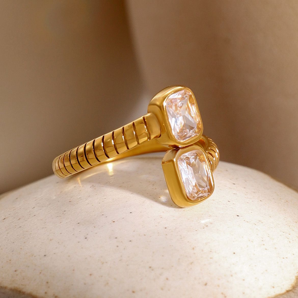 Lustre Ring – 18K Gold Plated (Adjustable)