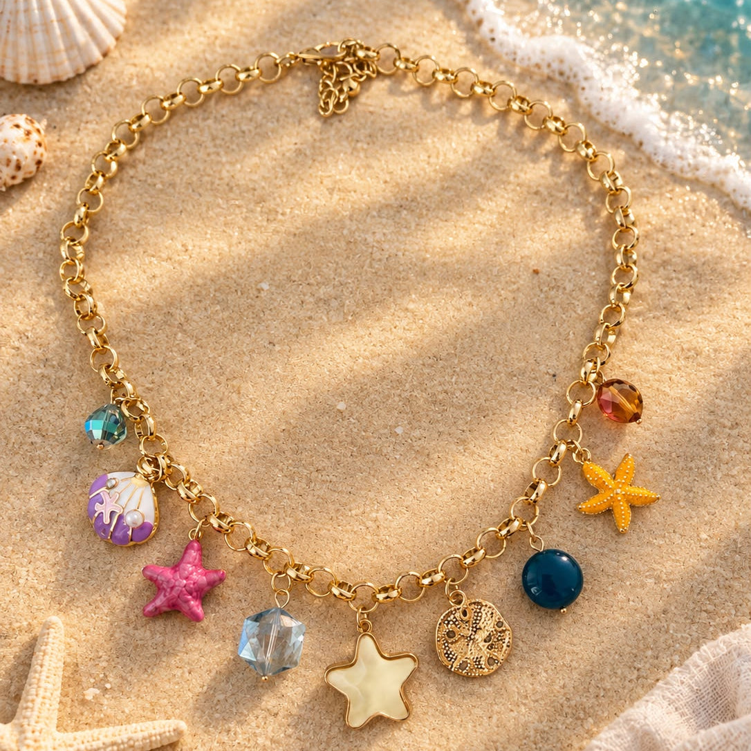 Mini Starfish Neckpiece – 18K Gold Plated