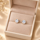 Solitaire Earrings – 18K Gold Plated