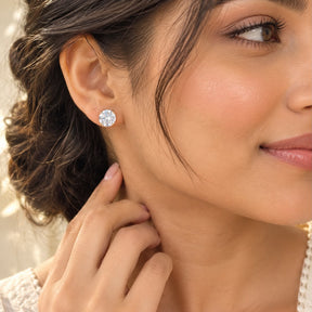 Solitaire Earrings – 18K Gold Plated
