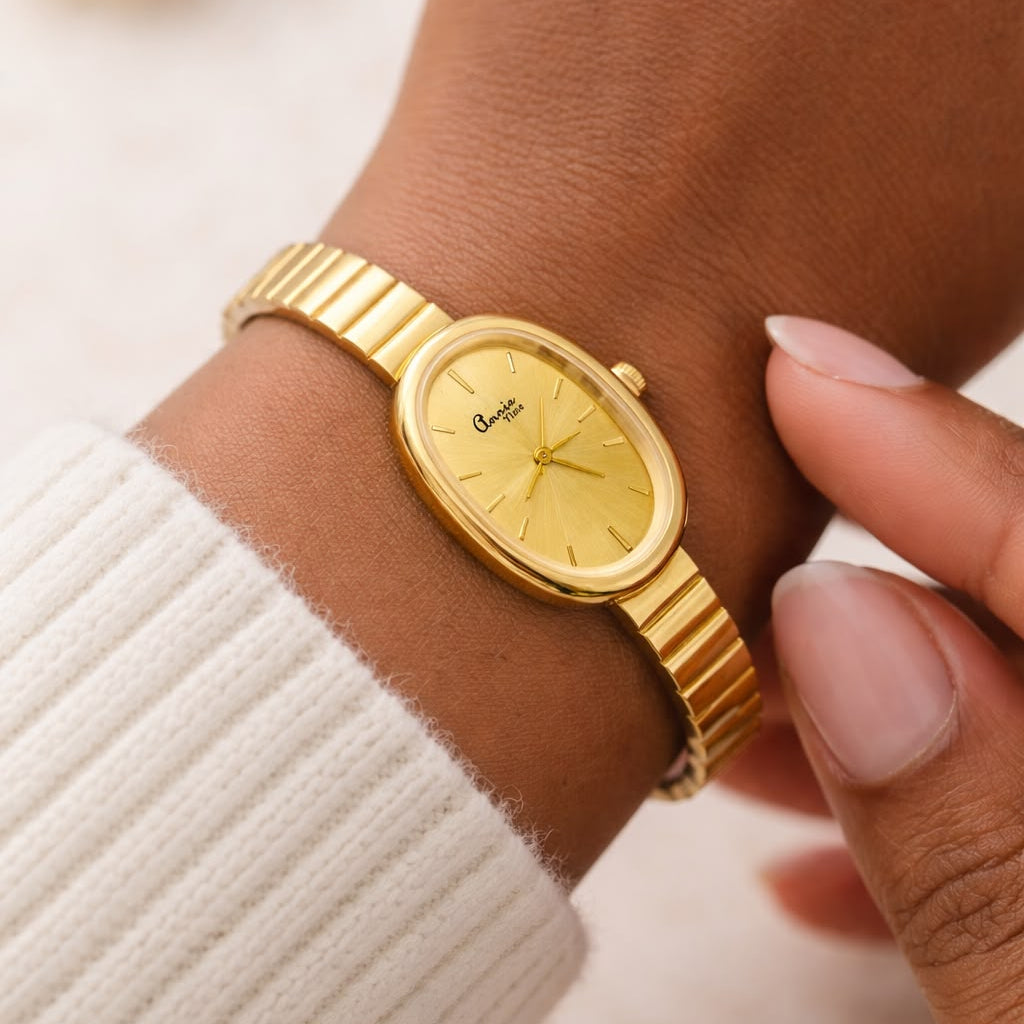Soft Opal Watch - 18 K Gold Plated