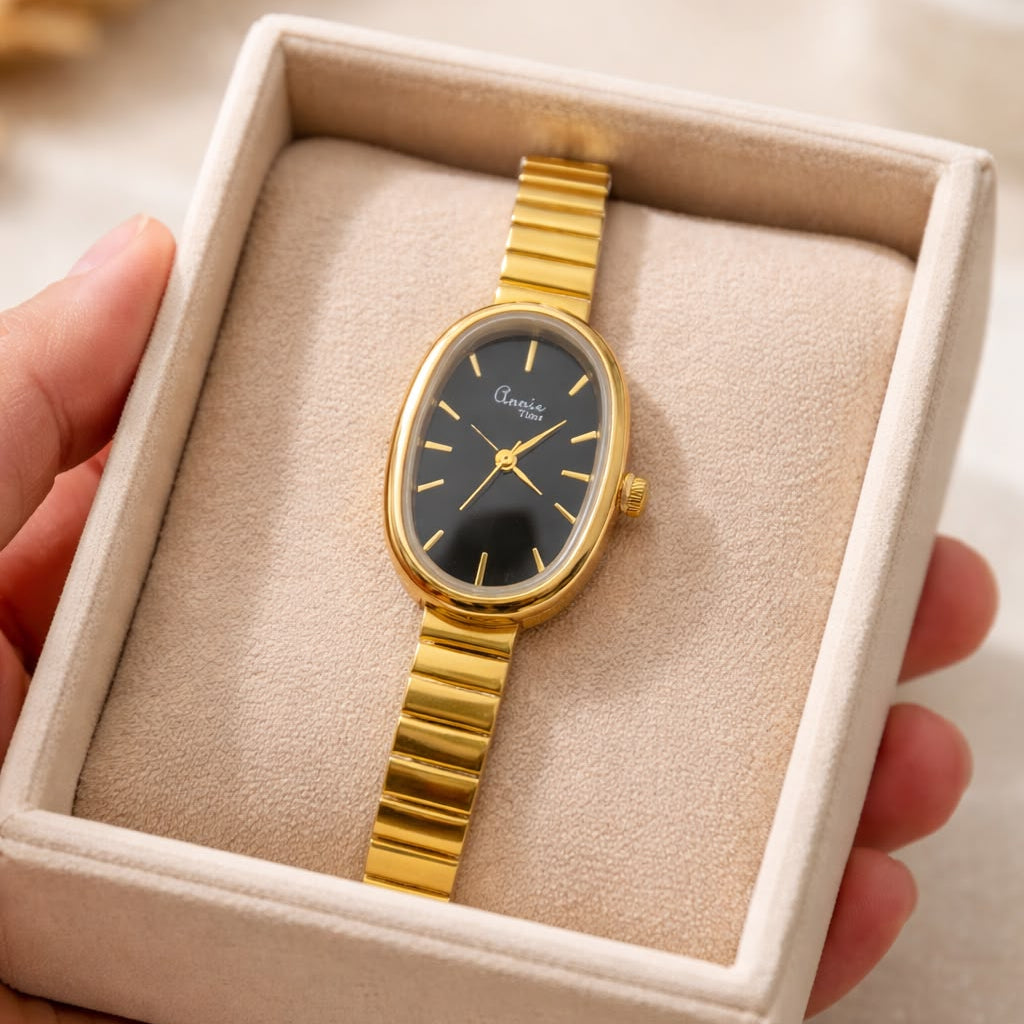Soft Opal Watch - 18 K Gold Plated
